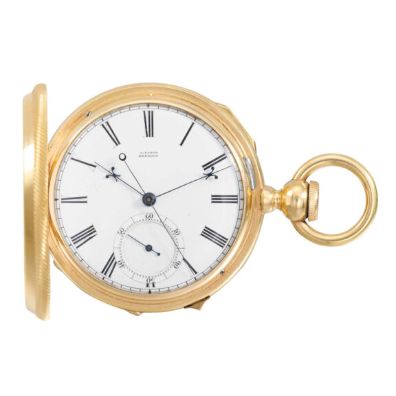 German gold lever with stoppable center seconds Circa 1861