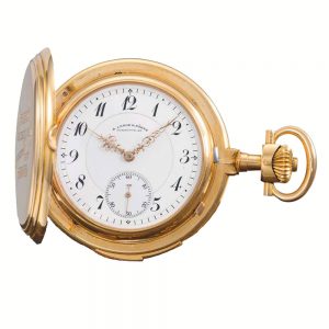 German rose gold quarter repeating lever watch Circa 1910