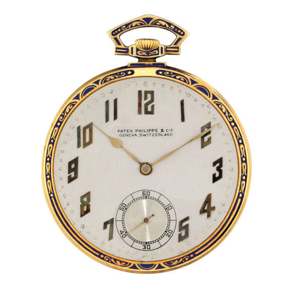 Swiss 18k carat gold and enamel lever dress watch Circa 1923