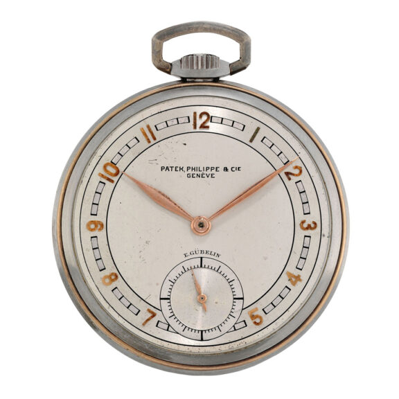 Swiss stainless steel and rose gold dress watch Circa 1930