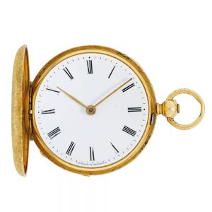 Early Swiss 18k gold hunting cased cylinder watch Circa 1860
