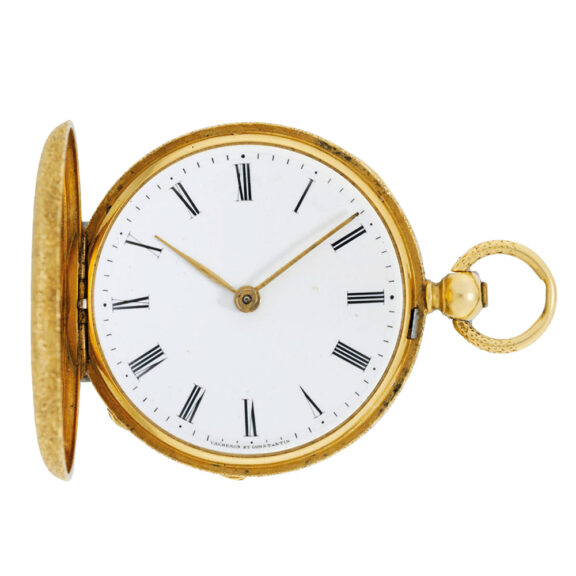 Early Swiss 18k gold hunting cased cylinder watch Circa 1860