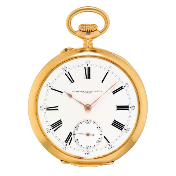 Swiss 18k rose gold open faced keyless lever watch Circa 1880