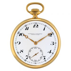 Swiss 18k gold open faced lever with 24 hour dial Circa 1934
