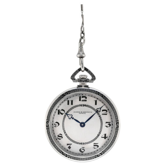 Fine Swiss platinum and enamel lever dress watch Circa 1920