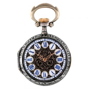 Rare Swiss silver open faced keyless lever watch Circa 1895