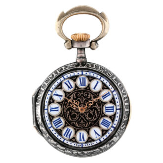 Rare Swiss silver open faced keyless lever watch Circa 1895