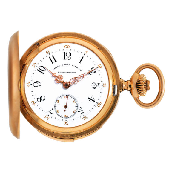 Swiss rose gold hunting cased min repeating lever Circa 1887