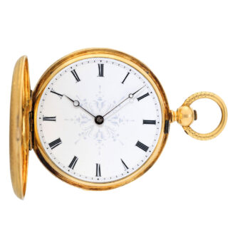 Swiss gold hunting cased keywound lever watch Circa 1861
