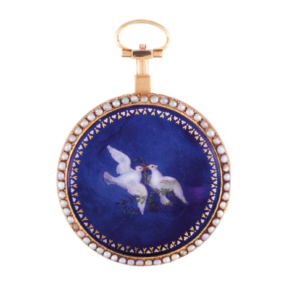 French gold, enamel and pearl set verge watch Circa 1800