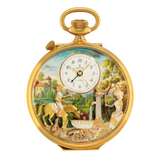 Swiss lever watch with musical automaton and alarm Circa 2010