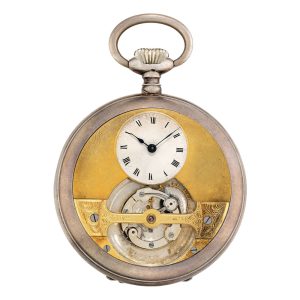 Rare Swiss silver open faced lever tourbillon watch Circa 1890