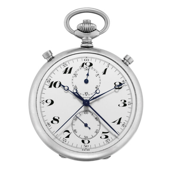 Swiss stainless steel split seconds chronograph Circa 1920