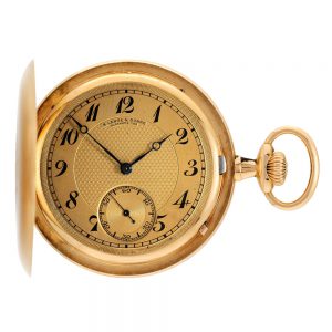 German 14 carat gold hunting cased lever watch Circa 1920