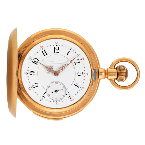 Rare American 18k rose gold minute repeating lever Circa 1880
