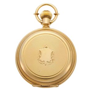 Fine American 18k gold hunting cased lever watch Circa 1890