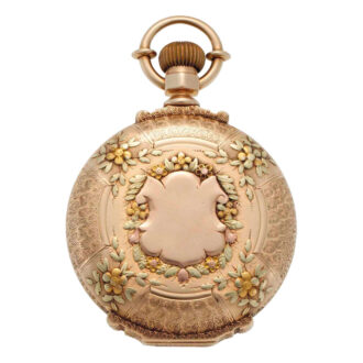 American gold and hardstone hunting cased lever Circa 1883