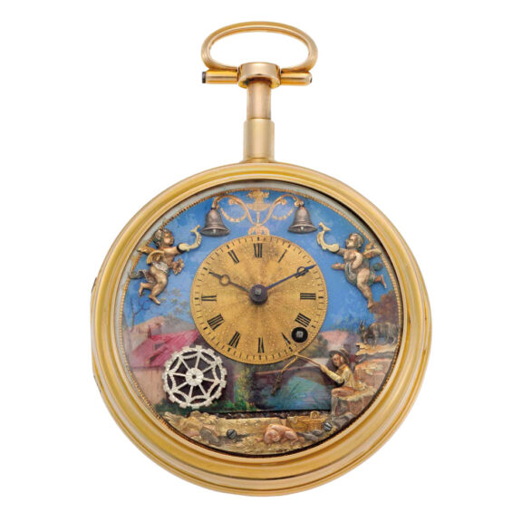 French gold repeating keywound automaton Circa 1780-1799