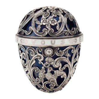 Austrian silver and enamel egg form verge Circa 1800-1820 Austrian silver and enamel egg form verge Circa 1800-1820