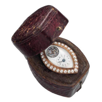 Swiss gold lancet shaped pendant watch Circa 1800-1820