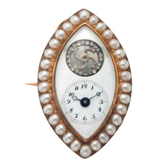Swiss gold lancet shaped pendant watch Circa 1800-1820