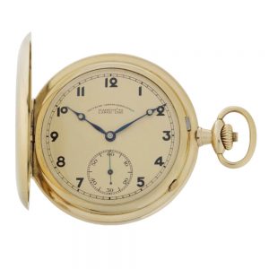 German 14k gold hunting cased lever pocket watch Circa 1900