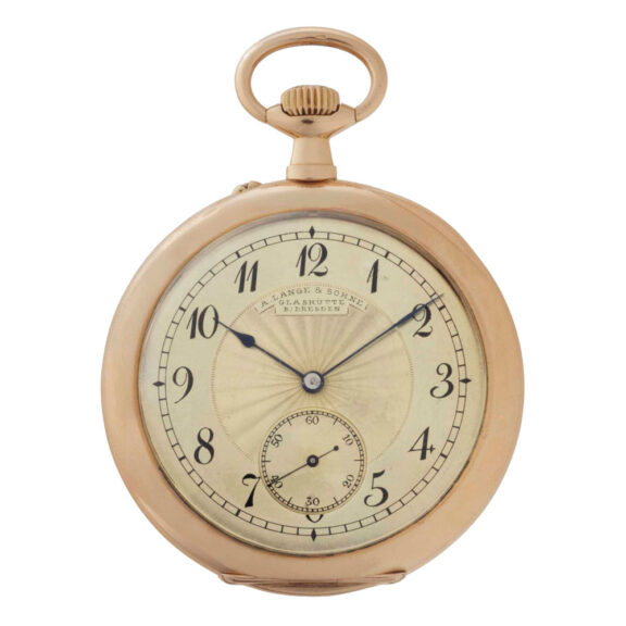 German 18k rose gold open faced lever watch Circa 1906