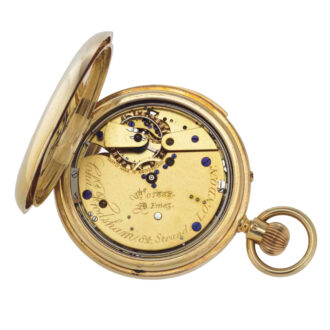 English gold repeating lever with helical hairspring Circa 1885