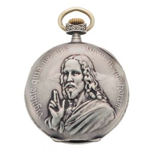 Swiss silver open faced repoussé lever watch Circa 1919