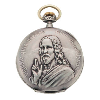 Swiss silver open faced repoussé lever watch Circa 1919