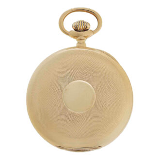 Swiss gold open faced lever chronograph watch Circa 1912
