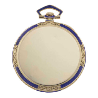 Fine and rare Swiss gold and lapis lazuli lever Circa 1921