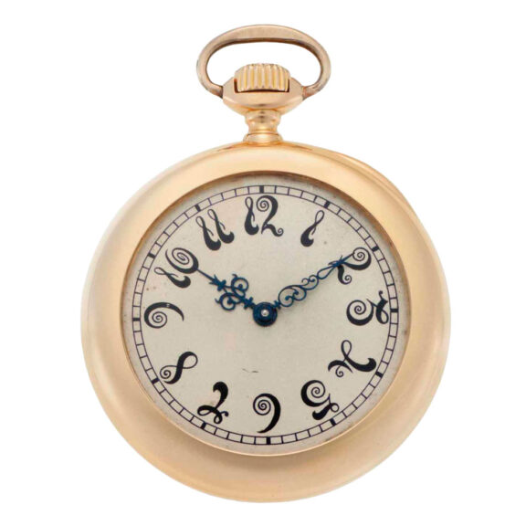 Swiss rose gold and enamel open faced lever watch Circa 1885 Swiss rose gold and enamel open faced lever watch Circa 1885