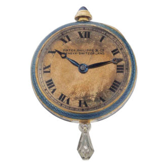 Swiss 18k gold decorated lever pendant watch Circa 1913