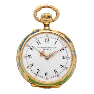 Swiss Art Nouveau lever pendant watch with brooch Circa 1904