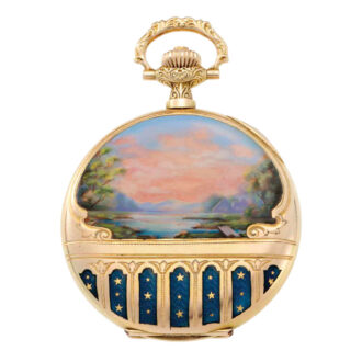 Swiss gold, enamel and diamond set lever Circa 1880-1899