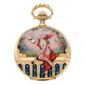 Swiss gold, enamel and diamond set lever Circa 1880-1899