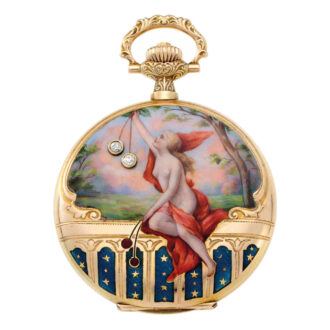 Swiss gold, enamel and diamond set lever Circa 1880-1899