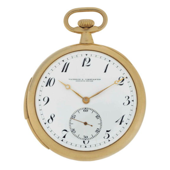 Fine, rare Swiss gold open faced repeating lever Circa 1912