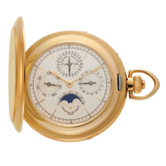Lever with perpetual calendar and moon phases Circa 1994