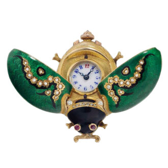 Swiss gold lever watch in the shape of a lady bug Circa 1962