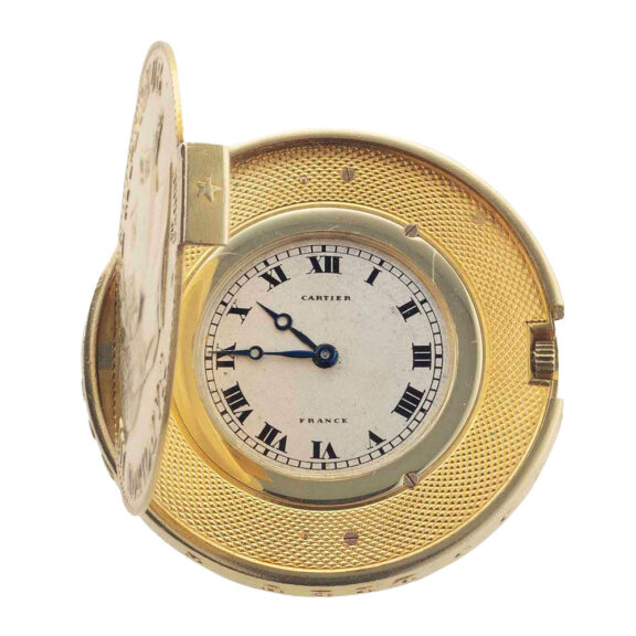 Rare French 18 carat gold 100 Franc coin watch Circa 1950 Rare French 18 carat gold 100 Franc coin watch Circa 1950