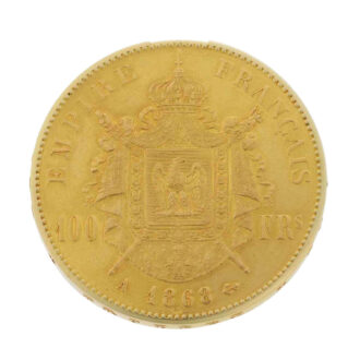 Rare French 18 carat gold 100 Franc coin watch Circa 1950
