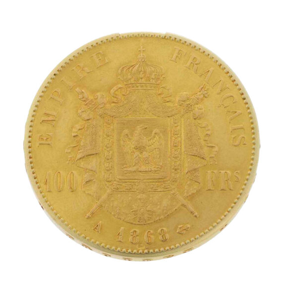 Rare French 18 carat gold 100 Franc coin watch Circa 1950