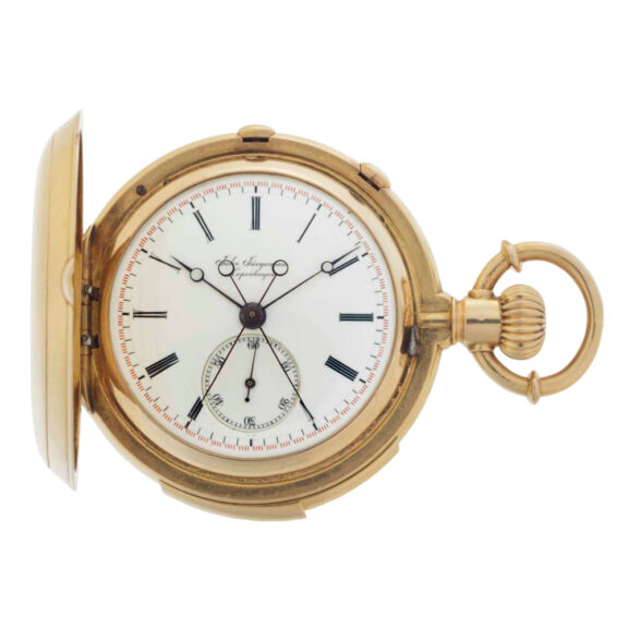 Danish minute repeating split seconds chronograph Circa 1902