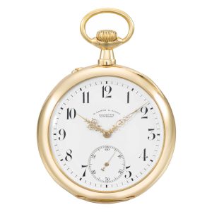 Fine German 18k gold open faced lever watch Circa 1906