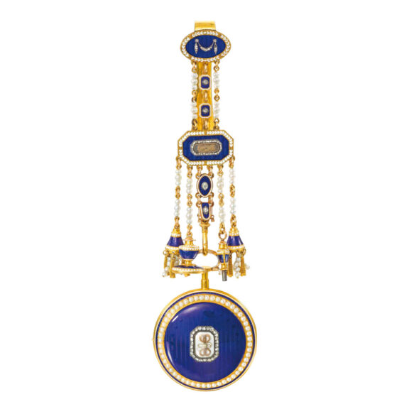 Attractive English verge watch with châtelaine Circa 1790