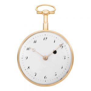 Early French 18k rose gold minute repeating verge Circa 1800