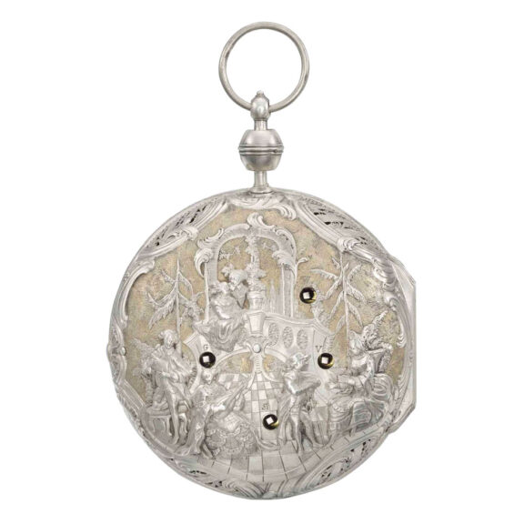 Rare, unusual German silver repeating coach watch Circa 1740