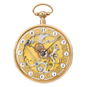 Unusual French gold skeletonized repeating watch Circa 1820